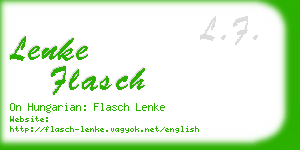 lenke flasch business card